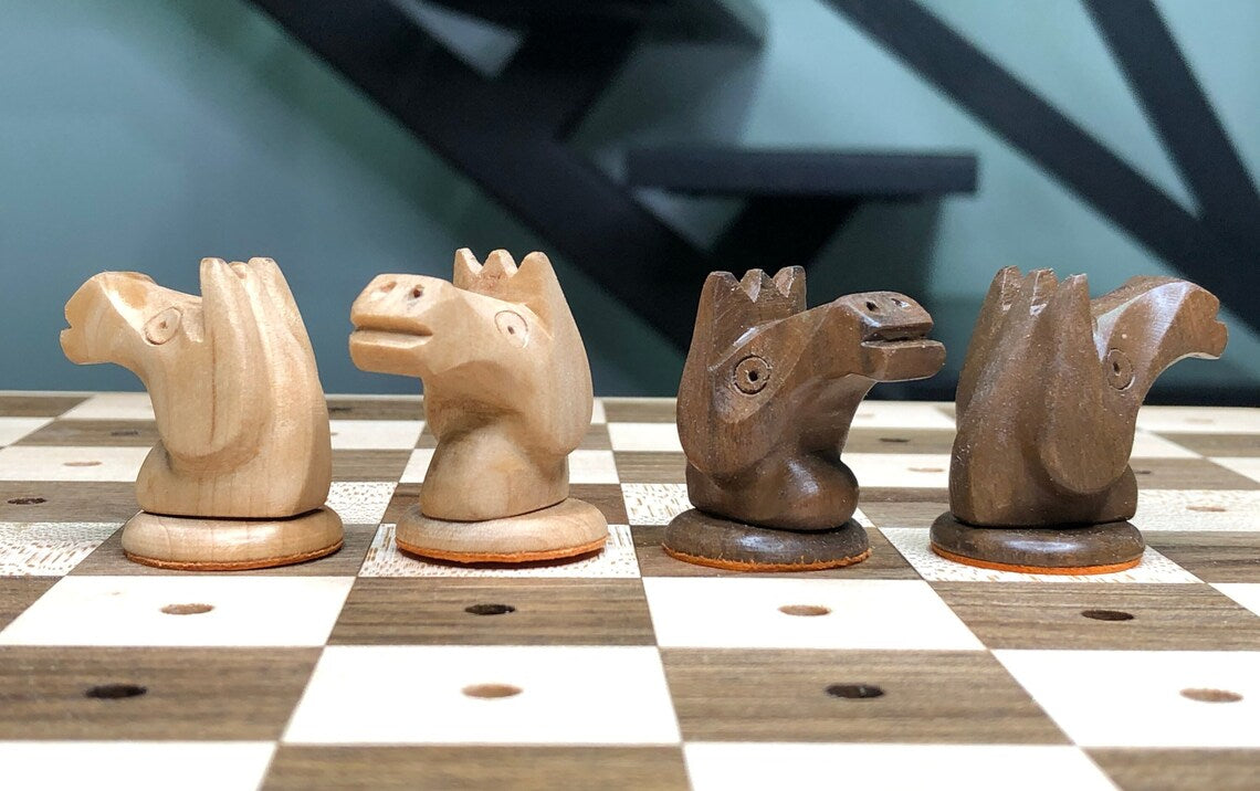 Exclusive mini Tal chess set reproduction