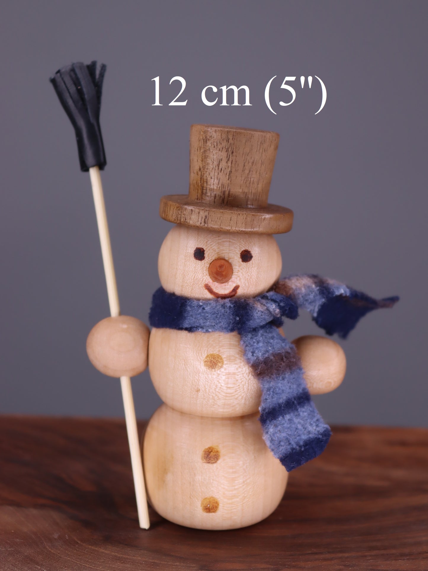 Handmade wooden snowman