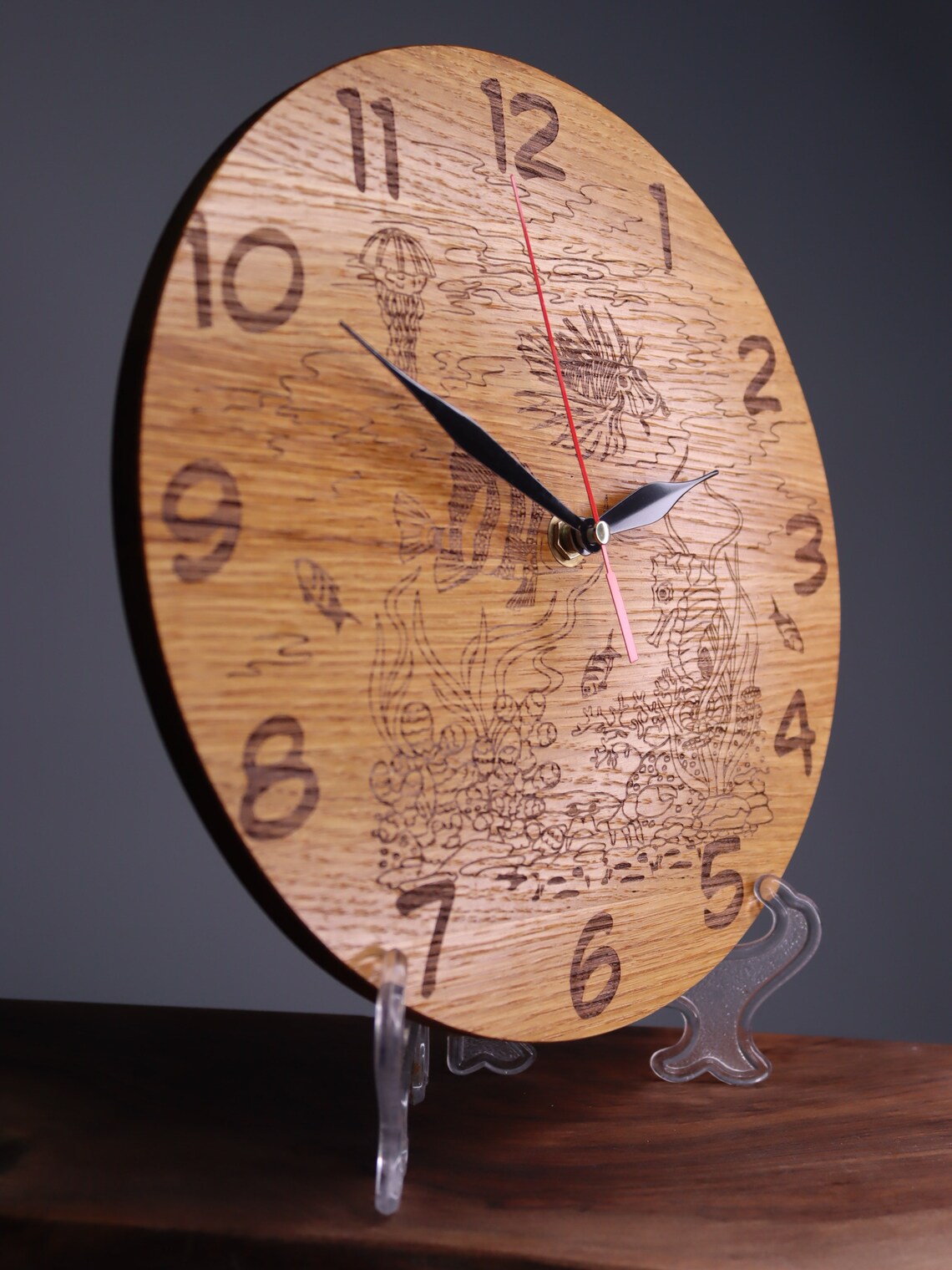 Exclusive wooden clock sea