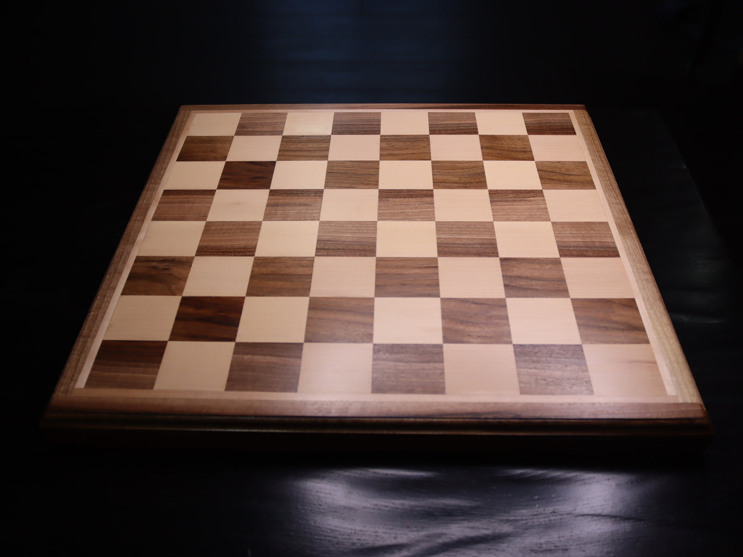 2" square handmade wooden chess board