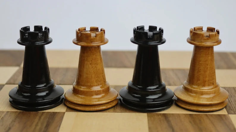 Wooden accurate reproduction of the most popular chess set in USSR "Shkolnik"