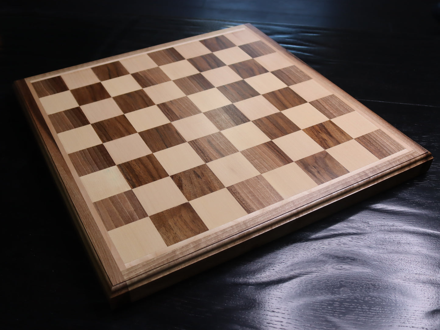 2" square handmade wooden chess board