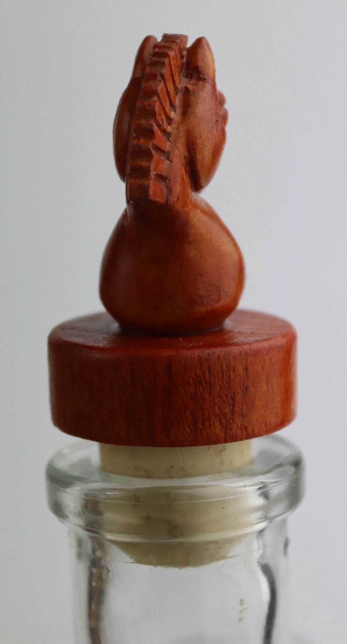 Handmade bottle stopper chess knight