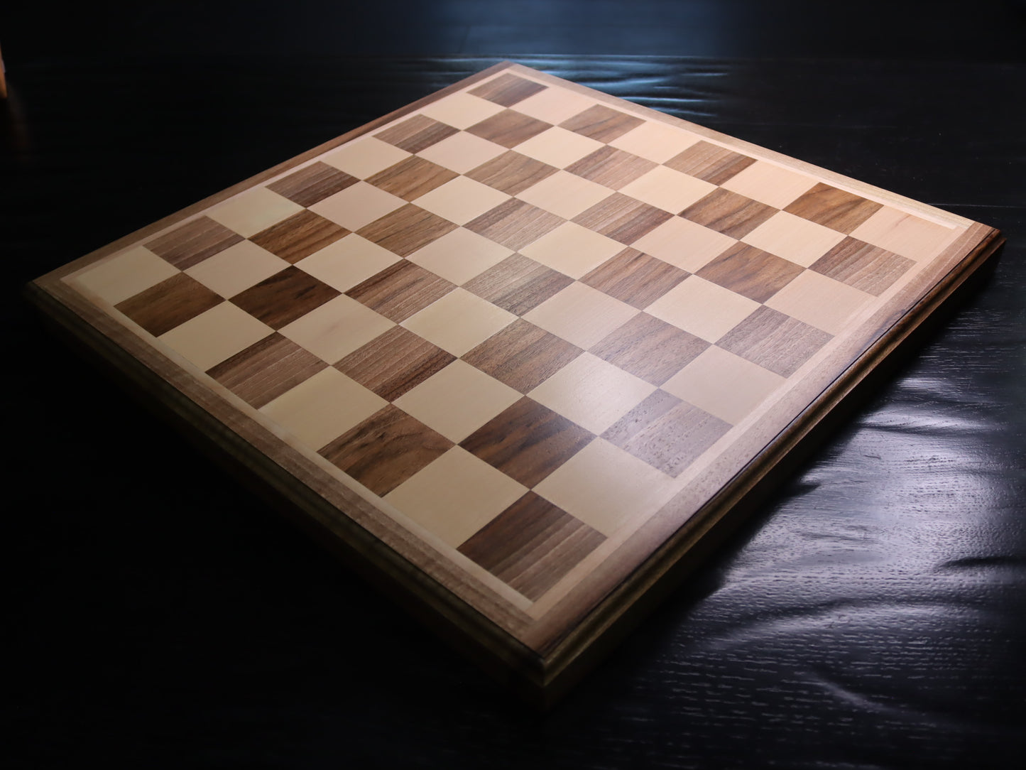 2" square handmade wooden chess board