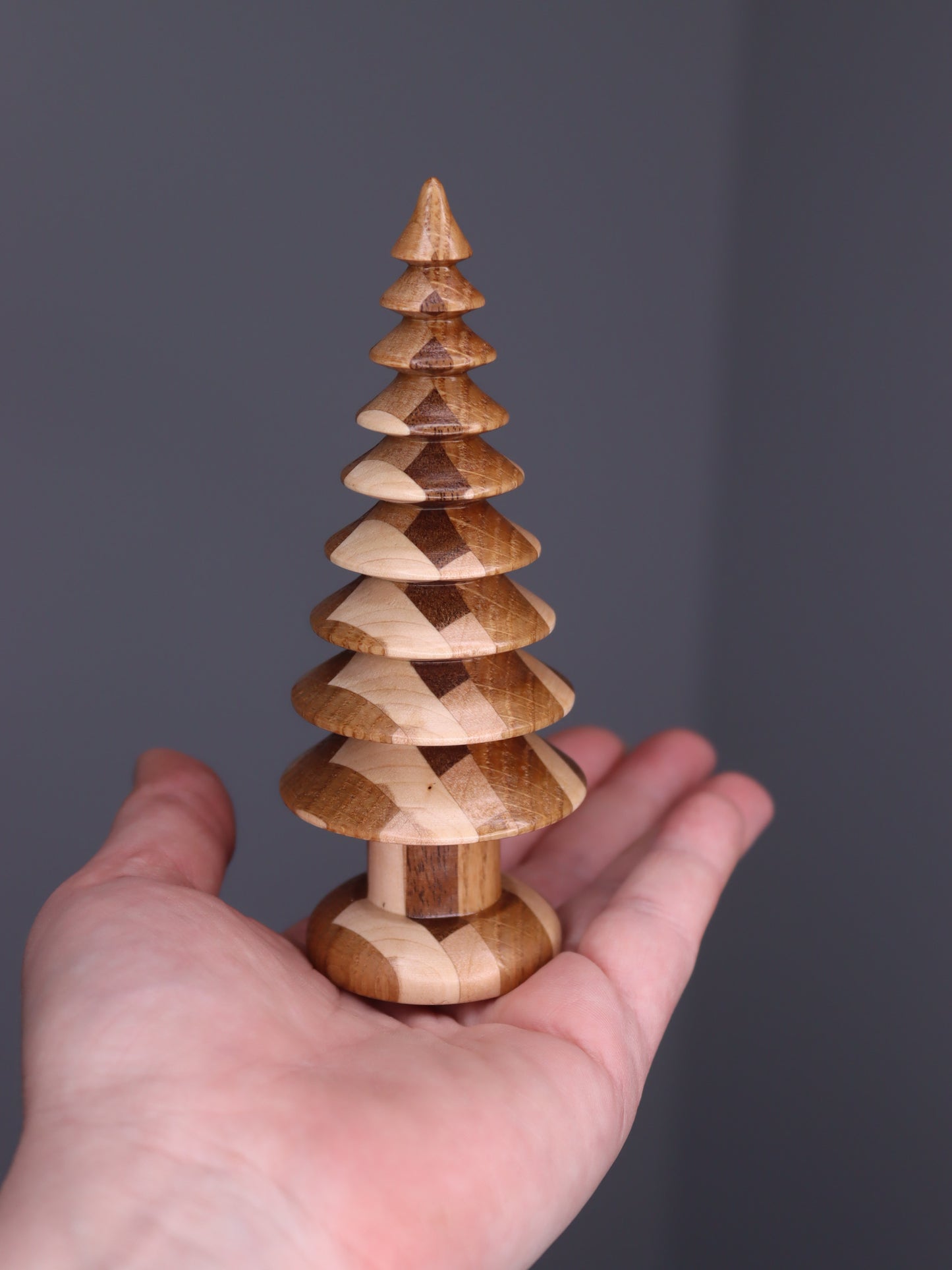 Handmade wooden Christmas trees set