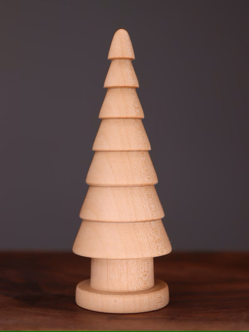 Handmade wooden Christmas trees set