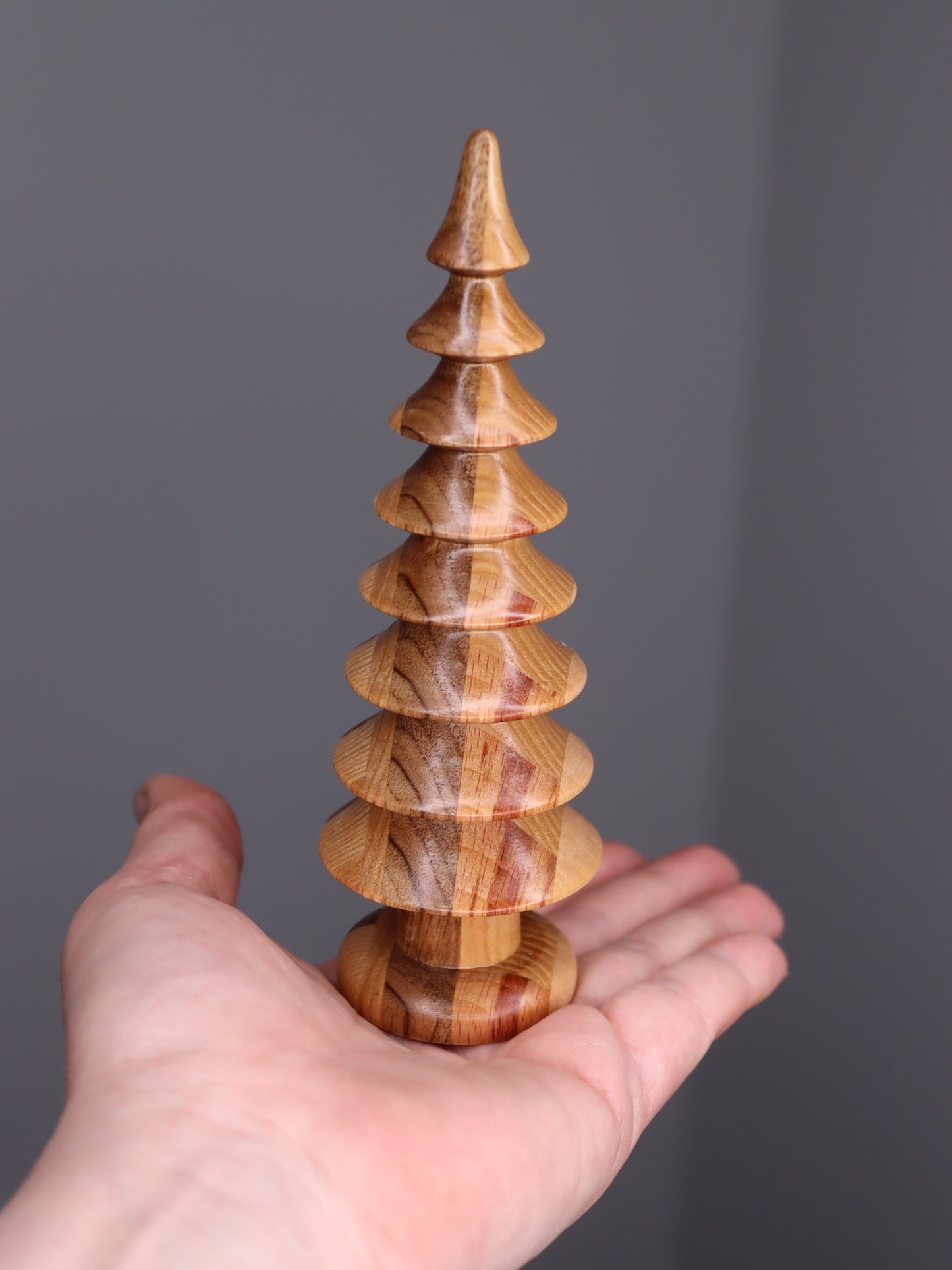 Handmade wooden Christmas trees set