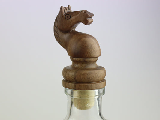 Handmade bottle stopper chess Tal knight