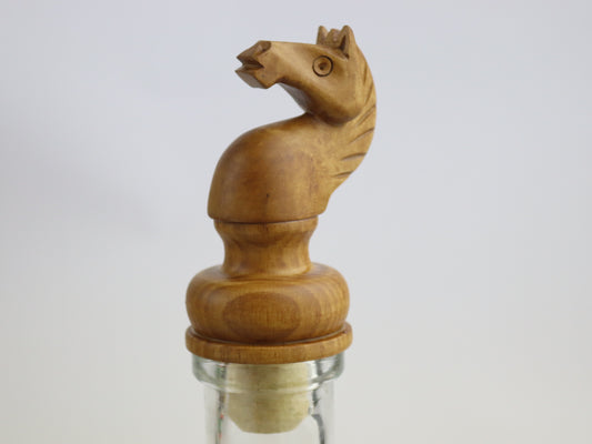 Handmade bottle stopper chess Tal knight