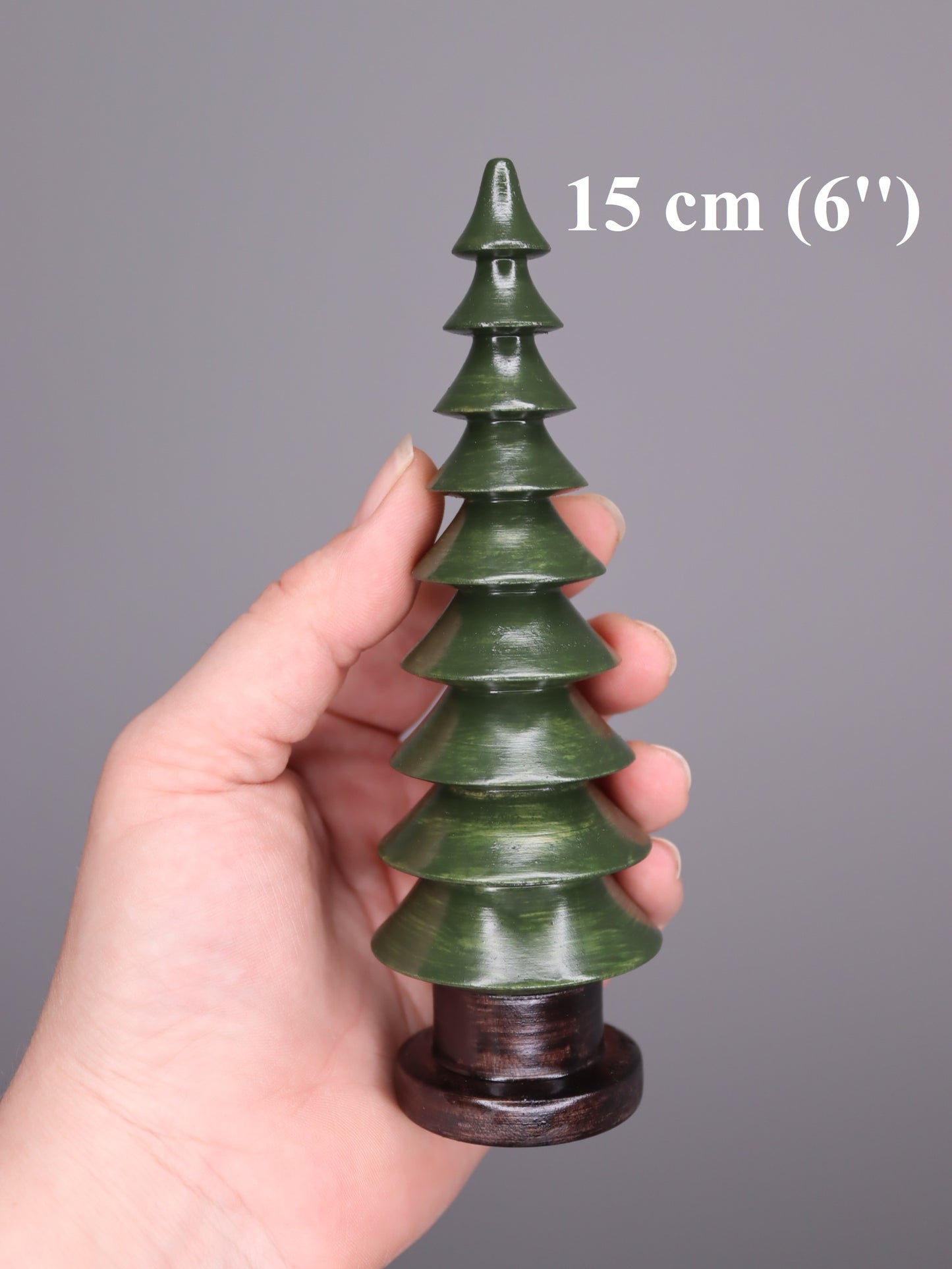 Handmade wooden Christmas trees set