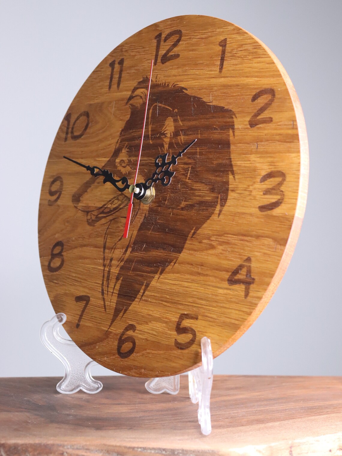 Exclusive wooden clock collie dog