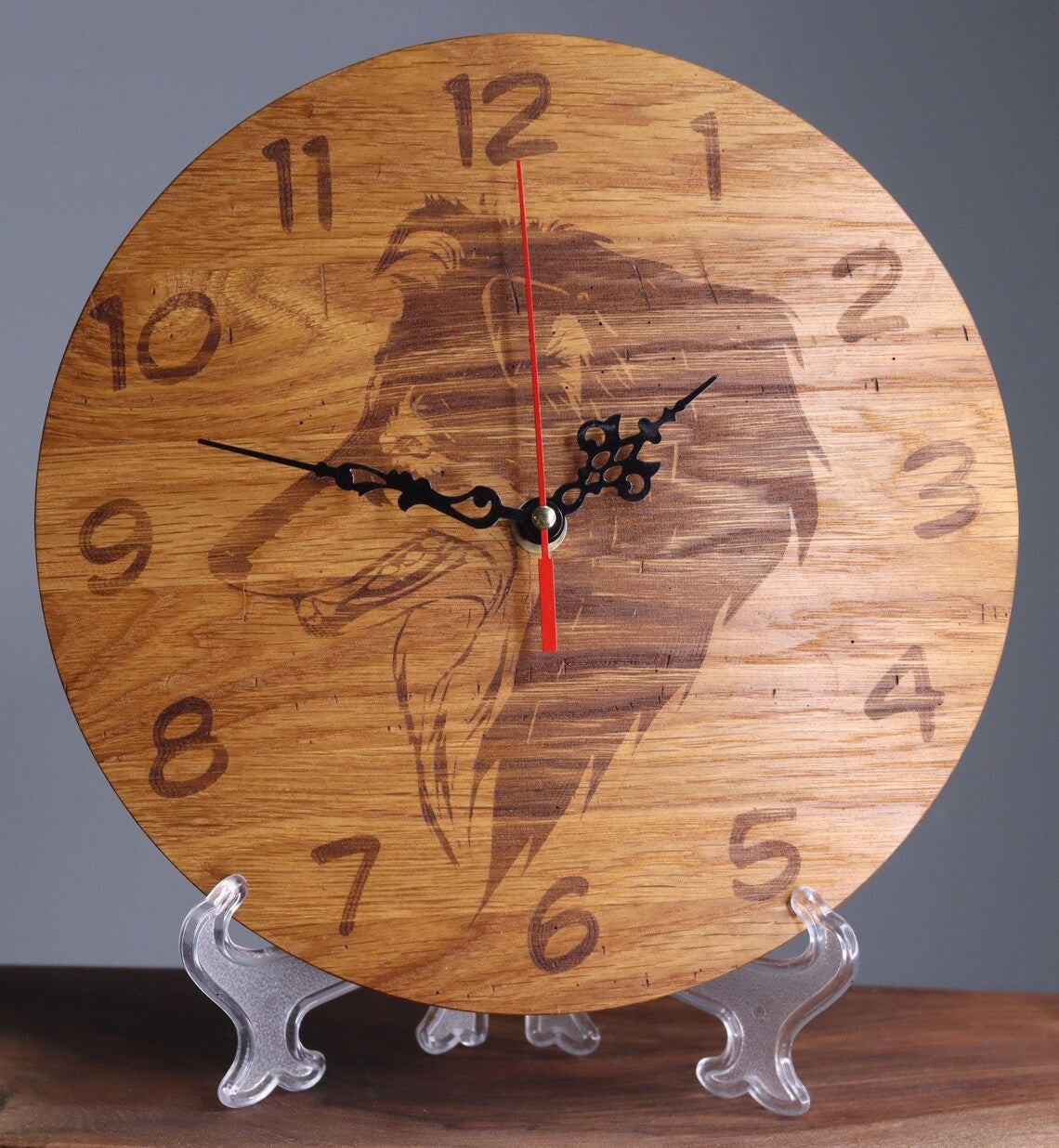 Exclusive wooden clock collie dog