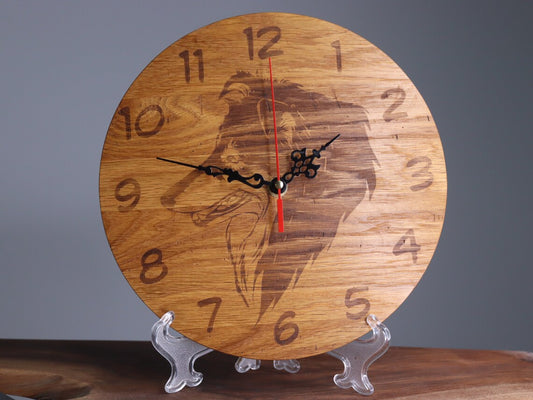 Exclusive wooden clock collie dog