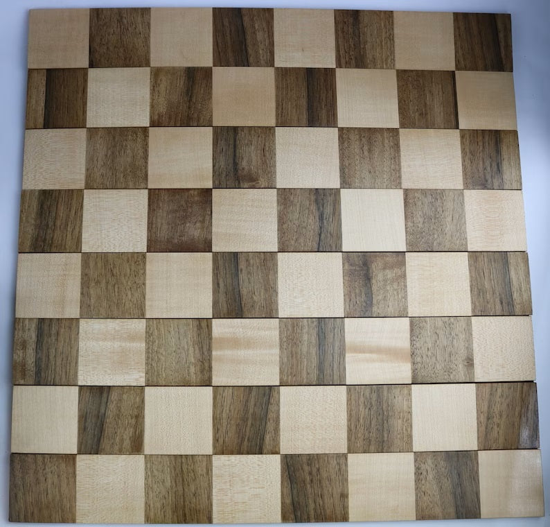 2.25'' square wood chess board roll up